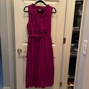 DKNY Women's Fuchsia Midi Dress
